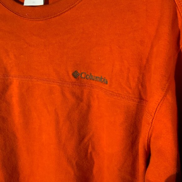 Columbia Crewneck Sweatshirt Pullover Orange Men Size XL - Picture 2 of 4
